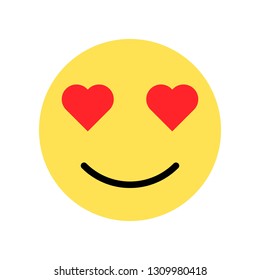 Loving face vector illustration, Isolated flat design icon