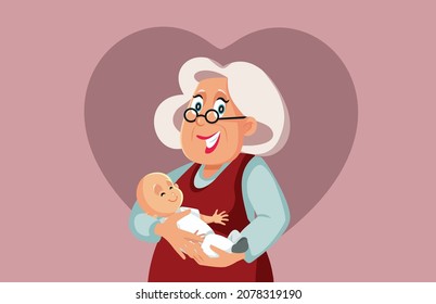 Loving Grandma Holding Grandchild Vector Cartoon Illustration

Grandmother taking care of a newly born baby
