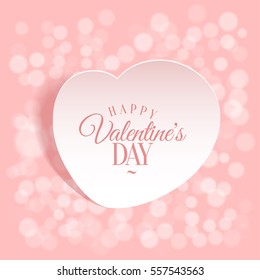 loving heart. Background template greeting card on Valentine's Day. Vector illustration