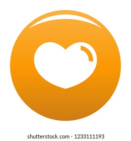 Loving heart icon. Simple illustration of loving heart vector icon for any design orange