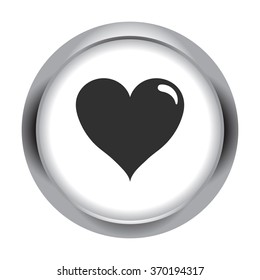 Loving heart simple icon on  background