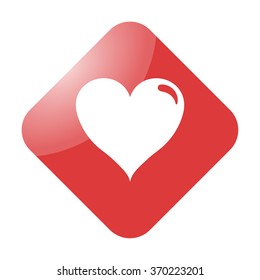 Loving heart simple icon on colorful background
