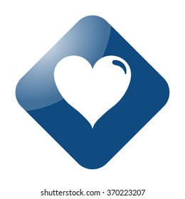 Loving heart simple icon on colorful background