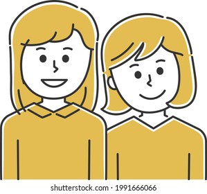 A loving LGBT couple. Vector illustration isolated on white background.