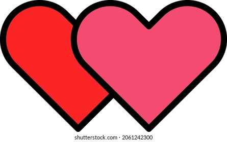 Vectorsymbol-Design der Love Line ausgefüllt
