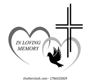 In loving memorial graphic in vector quality.