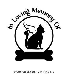 In loving memory of cat, cat memorial  Illustration 