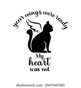 In loving memory of cat, cat memorial  Illustration 