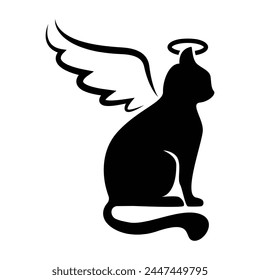 In loving memory of cat, cat memorial  Illustration 