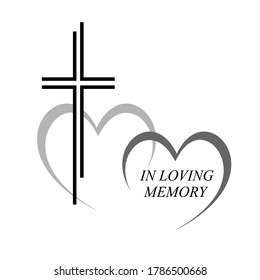 In loving memory graphic in vector quality.