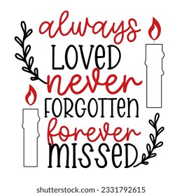 In Loving Memory lettering. illustration vector poster, background, postcard, banner, window. Cardinal. Vector illustration