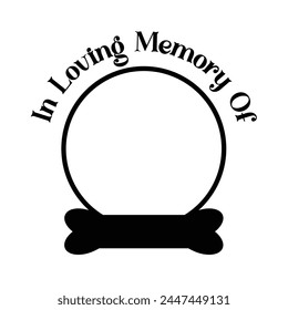 In loving memory of, round Christmas ornament Illustration 
