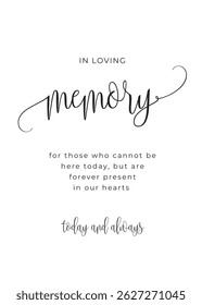 In Loving Memory Wedding Memorial Template