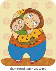 Loving mother