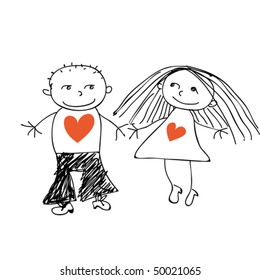 Loving opposites doodle.