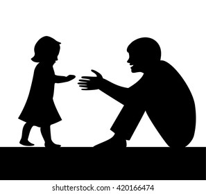 Loving parents is the child's happiness.It can be used as an illustration for the magazine, background, paper.