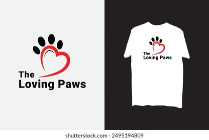 Das liebevolle Pfoten T-Shirt Design