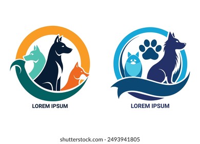 Loving Pet Brand Logo: Show your passion for animals. High-quality vector for pet care businesses.