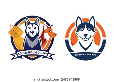 Loving Pet Brand Logo: Show your passion for animals. High-quality vector for pet care businesses.