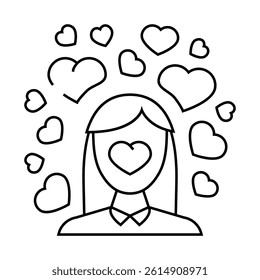 loving-kindness meditation line icon vector. loving-kindness meditation sign. isolated contour symbol black illustration