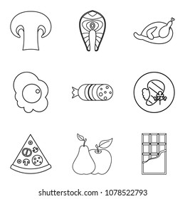 Lovingly icons set. Outline set of 9 lovingly vector icons for web isolated on white background