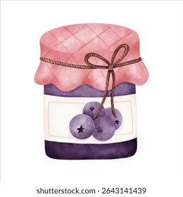 Lovingly illustrated by hand, this fruity jam jar brings a cozy cottagecore feel — perfect for autumn markets or kitchen-themed designs.