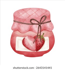 Lovingly illustrated by hand, this fruity jam jar brings a cozy cottagecore feel — perfect for autumn markets or kitchen-themed designs.
