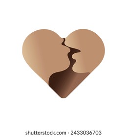 Lovo and Kiss chocolate icon design template