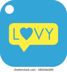 lovy logo blue icon vector