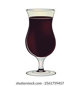 Low alcoholic drink Sangria. Vector illustration