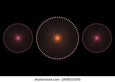 Low angle view of firework display at night | Abstract colorful fire work from Diwali, Firework and christmas themed celebration, 3D picture art and design Conceptualization, Firework explosions backg