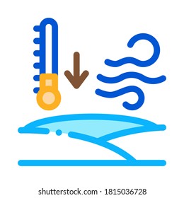 low arctic temperature icon vector. low arctic temperature sign. isolated contour symbol illustration