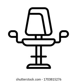 Low Back Chair Vector Icon Design, Working from Home Equipment on White background, Swivel Armchair Concept