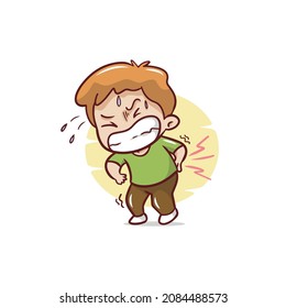 low back pain man expression