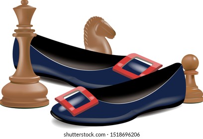low ballet shoes for women with chess