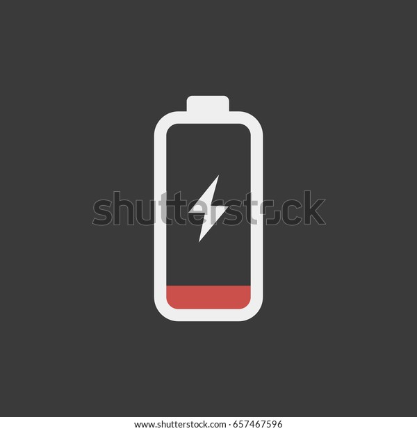 Low Battery Stock Vector (Royalty Free) 657467596