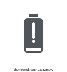 low battery alert vector icon