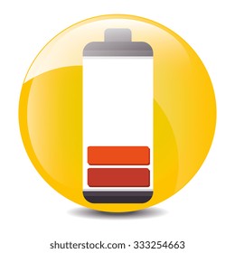 Low battery charging icon design, vector illustration graphic.