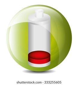 Low battery charging icon design, vector illustration graphic.