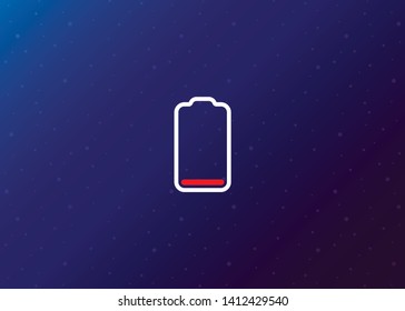 Low Battery Charging Smartphone Empty Vector Illustration