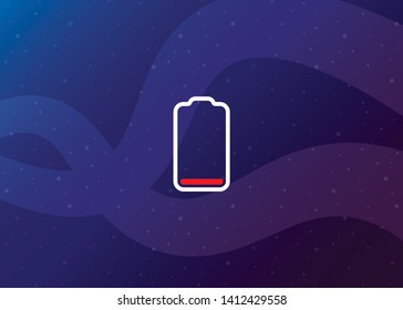 Low Battery Charging Smartphone Empty Vector Illustration