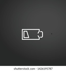 Low Battery Charging Status vector icon. Low Battery Charging Status concept stroke symbol design. Thin graphic elements vector illustration, outline pattern for your web site design, logo, UI. EPS 10