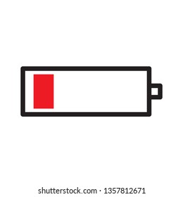 low battery flat icon