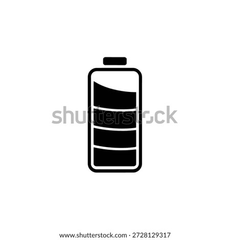 Low Battery with Four Segments power black