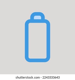 Low battery icon in blue style about user interface, use for website mobile app presentation