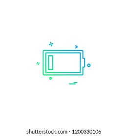 Low battery icon design vector