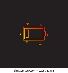 Low battery icon design vector