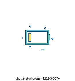 Low battery icon design vector