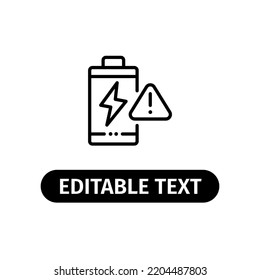 low battery icon with editable stroke
