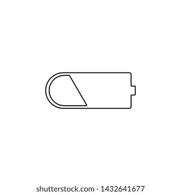 low battery icon. Element of web for mobile concept and web apps icon. Outline, thin line icon for website design and development, app development
